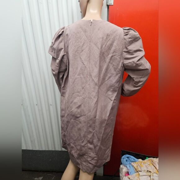 COS Collection of Style Structured Puff Long Sleeve Shift Dress in Mauve… - Picture 7 of 9